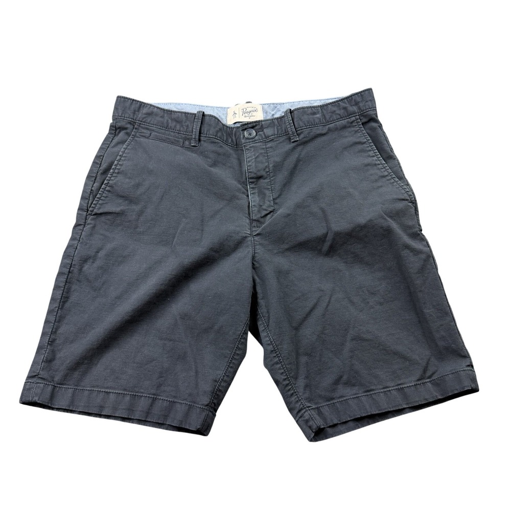 Original Penguin Men's Navy Chino Shorts Size 34 Golf Casual‎ Stretch